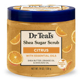 Dr Teal s Shea Sugar Body Scrub Citrus with Essential Oils & Vitamin C (Pack of 12) 19 Oz