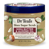 Dr Teal s Shea Sugar Body Scrub with Shea Butter Almond Oil and Essential Oils 19 Oz (Pack of 12)