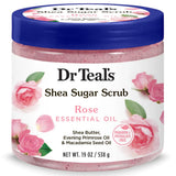 Dr Teal s Shea Sugar Body Scrub Rose with Essential Oil 19 oz (Pack of 12)
