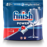 Finish Power Dishwasher Detergent Powerball Dishwashing Tablet18 Count 68.38oz (image may vary) (Pack of 6)