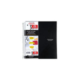 Five Star Spiral Notebook 3-Subject Wide Ruled Paper 10-1/2" x 8" 150 Sheets Color Will Vary 21.44oz (Pack of 6)