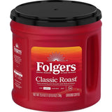Folgers Classic Roast Ground Coffee Medium Roast Coffee 25.9 Ounce Canister (Pack of 6)