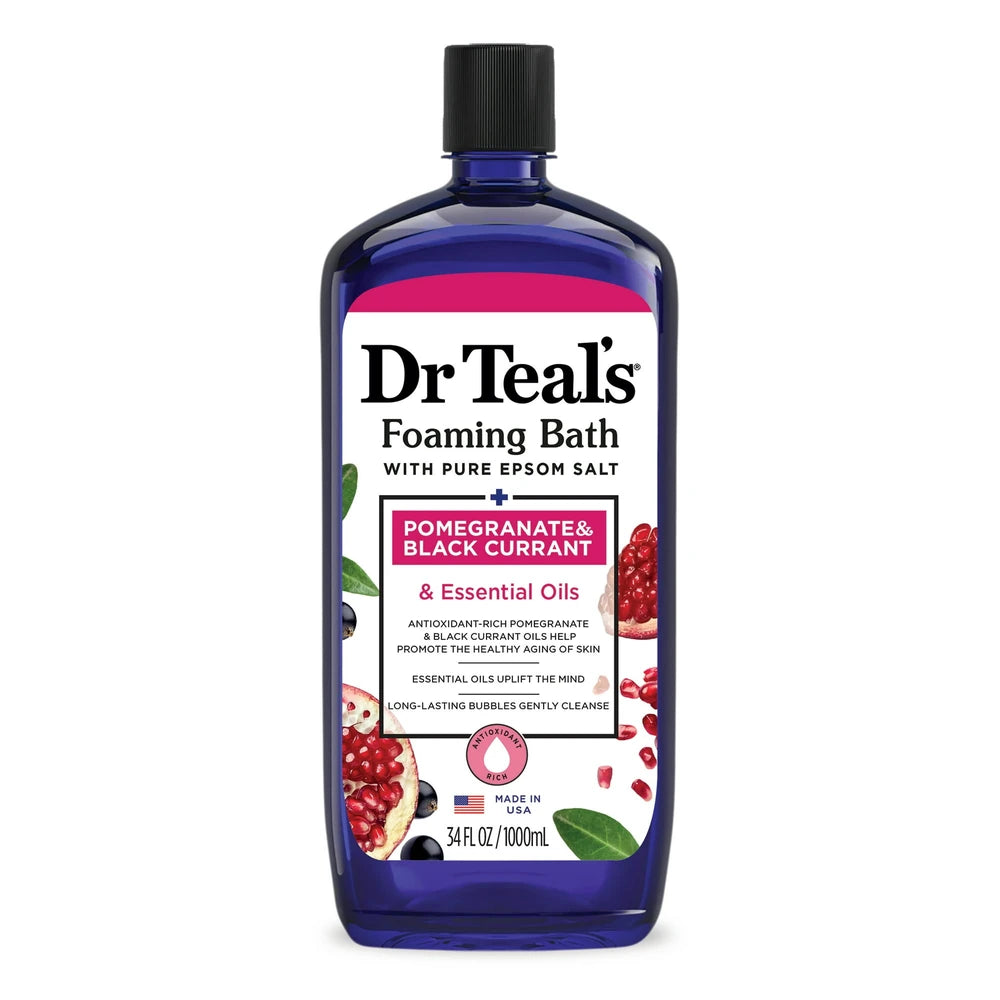 Dr Teal s Foaming Bath with Pomegranate Oil & Black Currant 34 fl oz (Pack of 12)