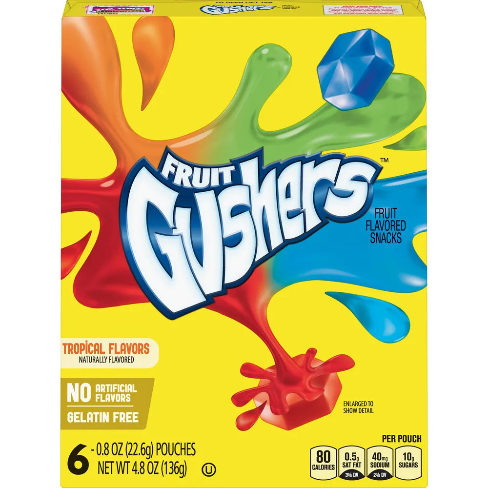 Fruit Gushers Tropical Flavored 0.8 Oz (Pack Of 10)