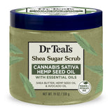 Dr Teal s Shea Sugar Body Scrub Cannabis Sativa Hemp Seed Oil with Essential Oi 19 Oz (Pack of 12)