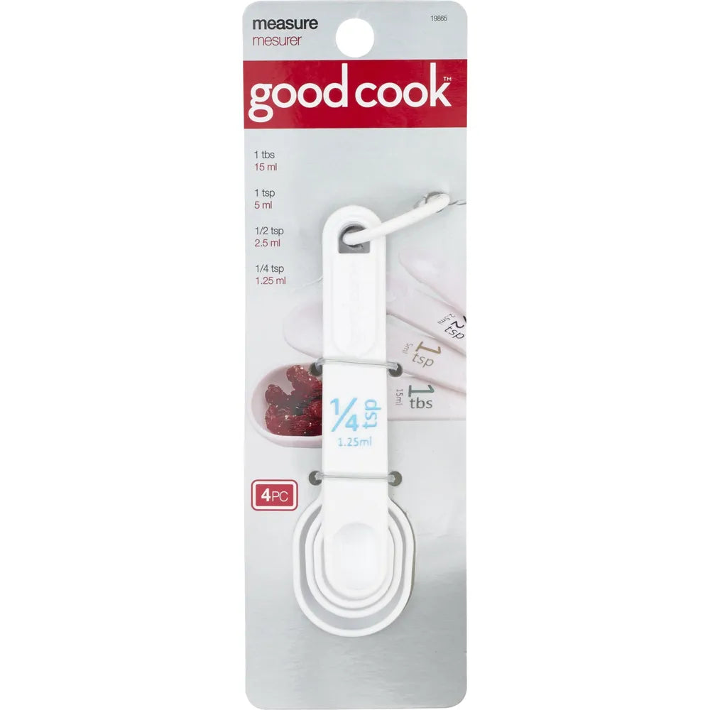 Good Cook Classic Set of 4 Plastic Measuring Spoons 6.4oz (Pack of 144)