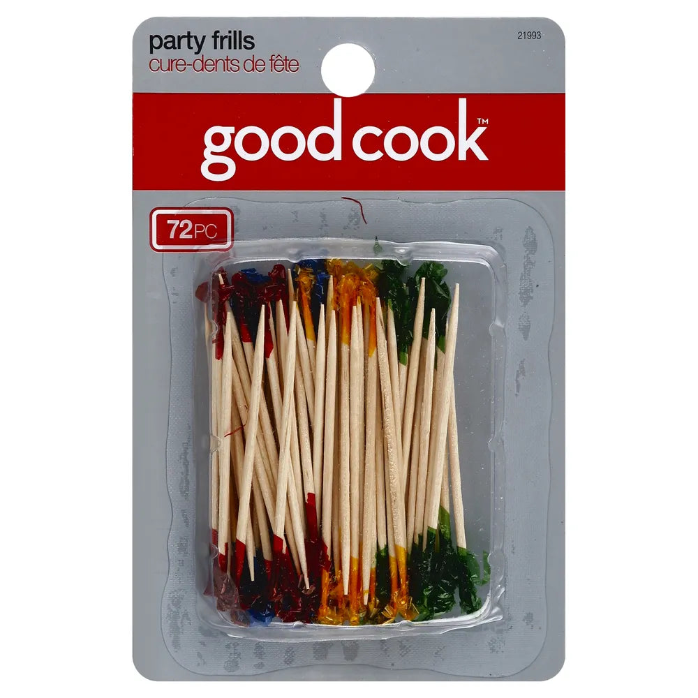 Good Cook Disposable Frill Party Pick 72 Count 1.6oz (Pack of 144)