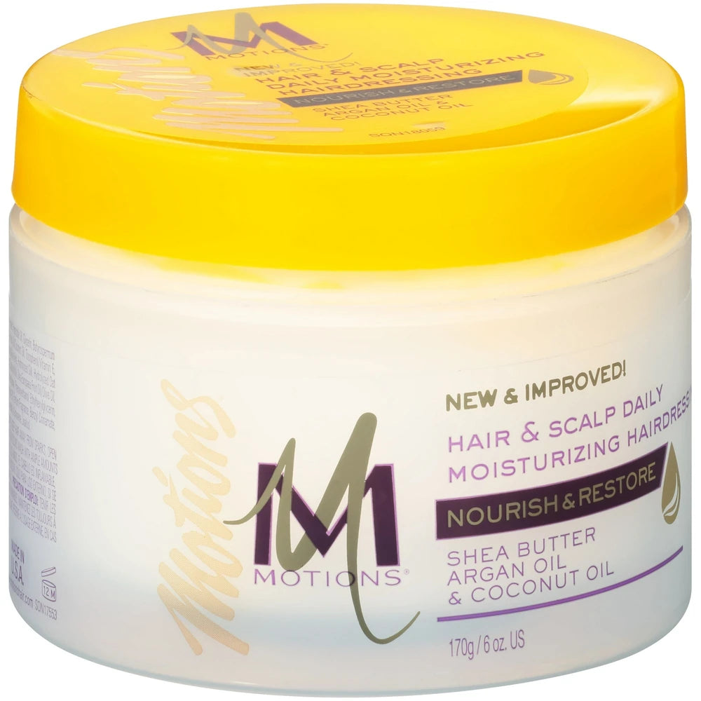 Motions Nourish & Restore Hair & Scalp Daily Moisturizing Hairdressing Jar (Pack of 6) 6 Oz