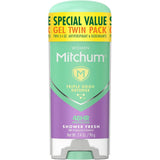 Mitchum Women’s Antiperspirant Deodorant Gel Stick Shower Fresh Scent 48HR Sweat & Odor Protection 2ct 3.4 oz (Pack of 12)
