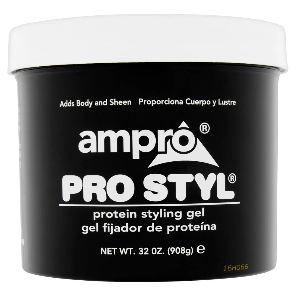 Ampro Pro Styl Regular Hold Protein Styling Gel 32 oz. Resistent Hair Moistur 32oz (Pack of 6)