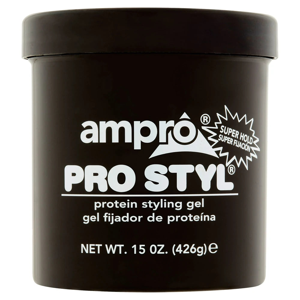 Ampro Pro Styl Super Hold Protein Styling Gel 15 oz. Moisturizing Unisex 15oz (Pack of 12)