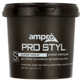 Ampro Pro Styl® Super Hold Protein Styling Gel Resistant Hair Textures 5 lb. 80oz (Pack of 6)