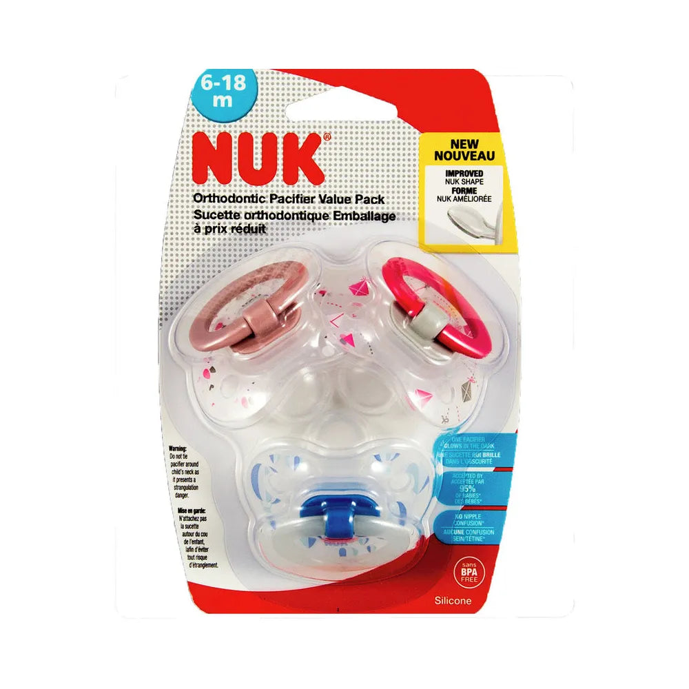 Nuk Pacifier Size 2 ? 3 Pack 0.96Oz (Pack Of 12)