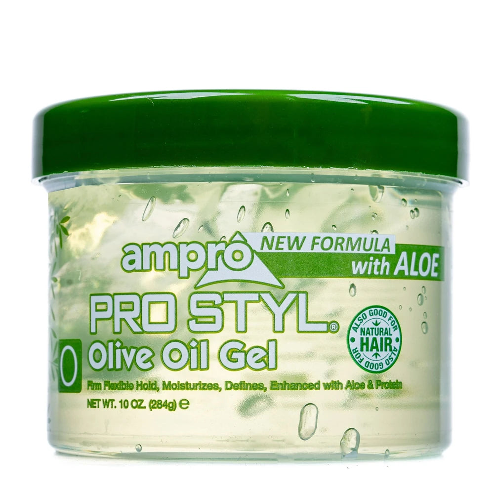 Ampro Pro Styl Olive Oil Styling Gel 10oz. Moisturizing Unisex 10oz (Pack of 12)