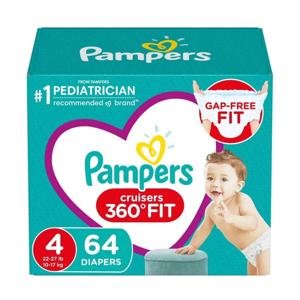 Pampers Cruisers 360 Diapers, Super Pack Size 4 67.2oz (Pack of 1)