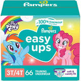Pampers Easy Ups Training Underwear Girls, 3T-4T Size 5 Diapers, 66 Count 72.64oz (Pack of 1)