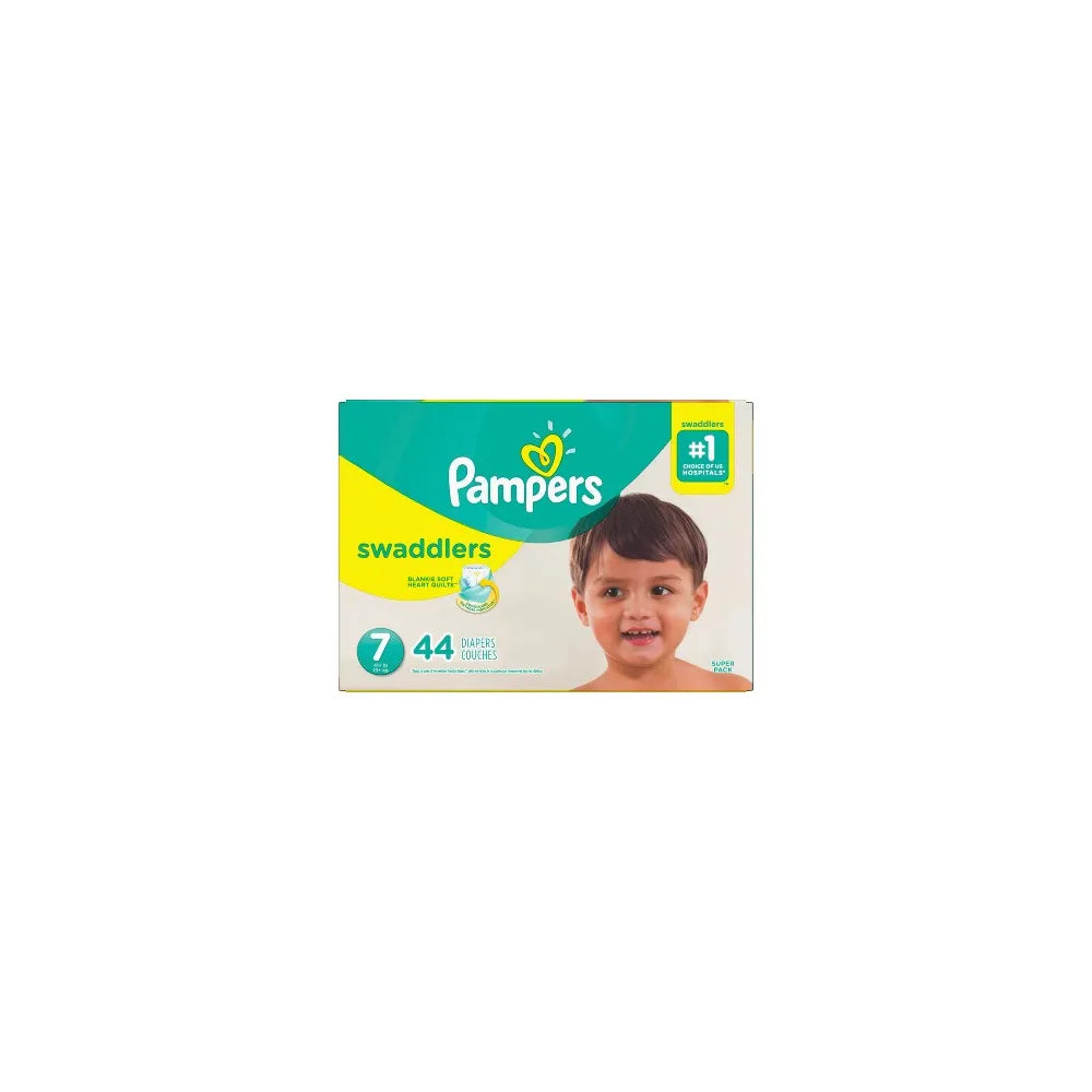 Pampers Swaddlers Diapers - Size 7 44 Count Ultra Soft Disposable Baby Diapers 50.4oz (Pack of 1)