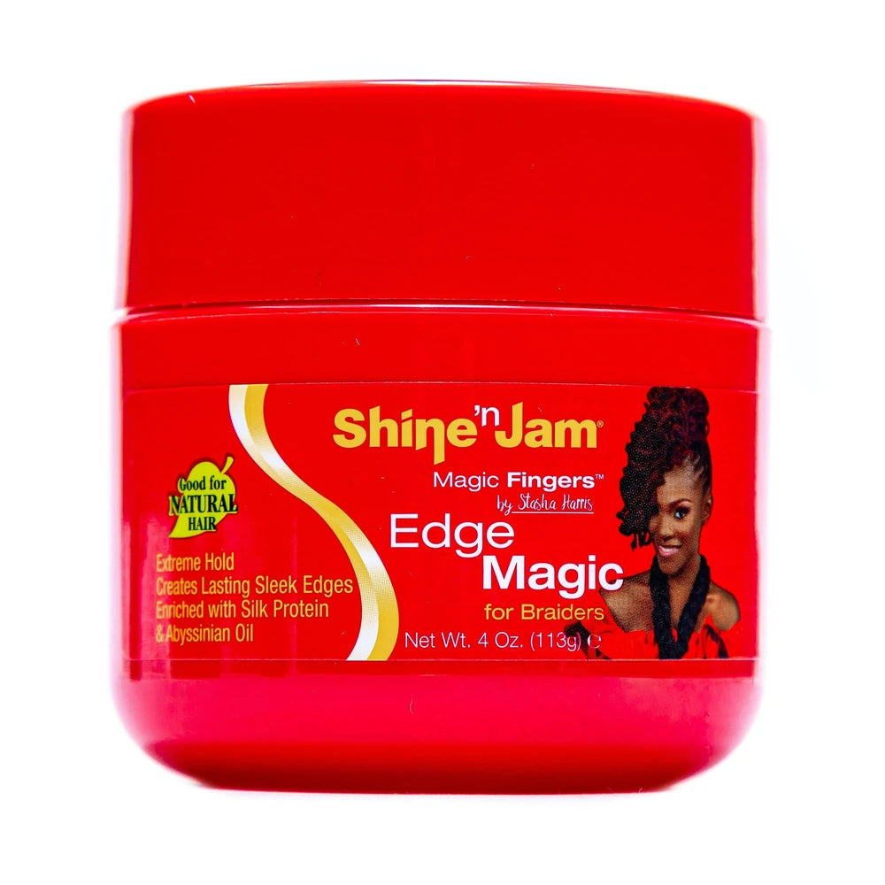 Ampro Shine 'n Jam Magic Fingers Edge Hair Gel - 4oz 4 oz (Pack of 6)
