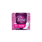Poise Incontinence Pads & Postpartum Incontinence Pads 5 Drop Maximum Absorbency Long Length 64 Count 16oz (Pack of 2)