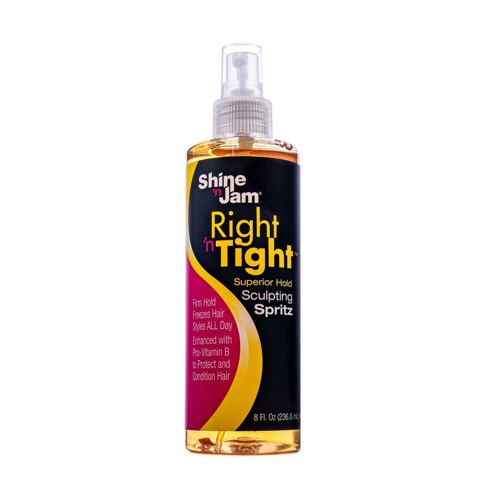 Shine n Jam Right n Tight Sculpting Spritz Extreme Hold 8 oz. All Hair Types 8 fl oz (Pack of 6)