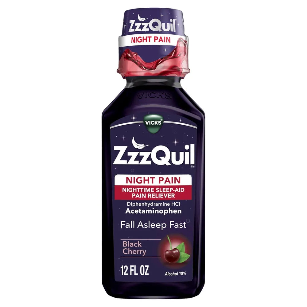 ZzzQuil + Pain Relief Black Cherry 12 oz (Pack of 12)