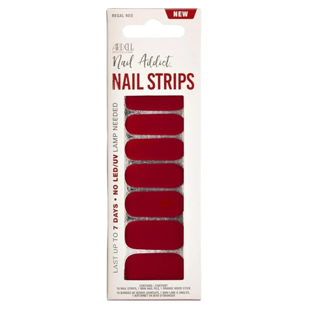 Ardell Nail Addict Nail Strips - Regal Red 1 Ea 0.816oz (Pack of 48)