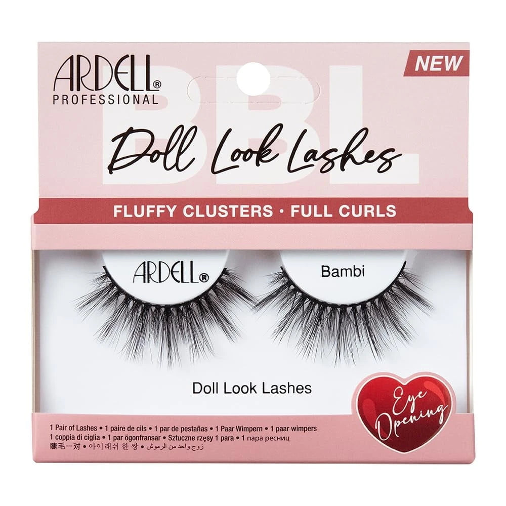 Ardell Doll Look Lashes Bambi Fluffy Clusters Full Curls 1 Ea 0.32oz (Pack of 72)