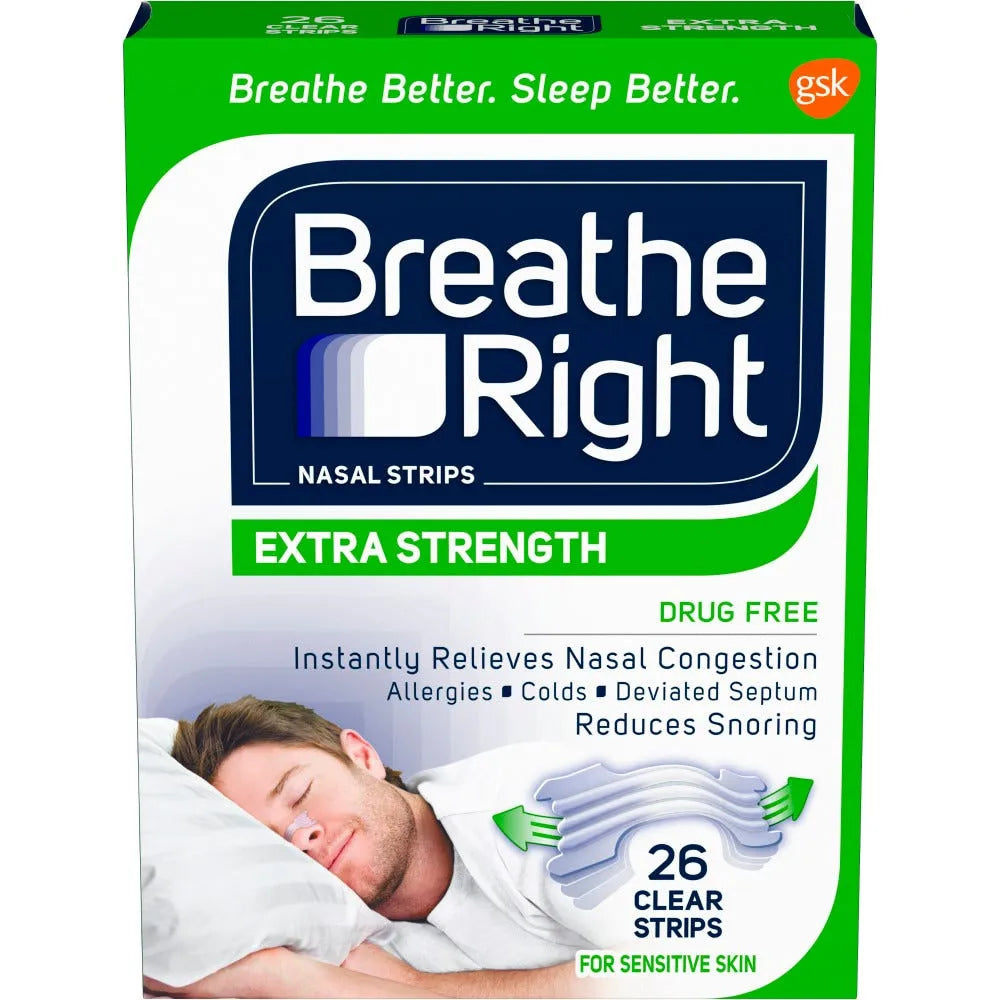 Breathe Right Extra Strength Clear Nasal Strips0.71oz (Pack of 24)
