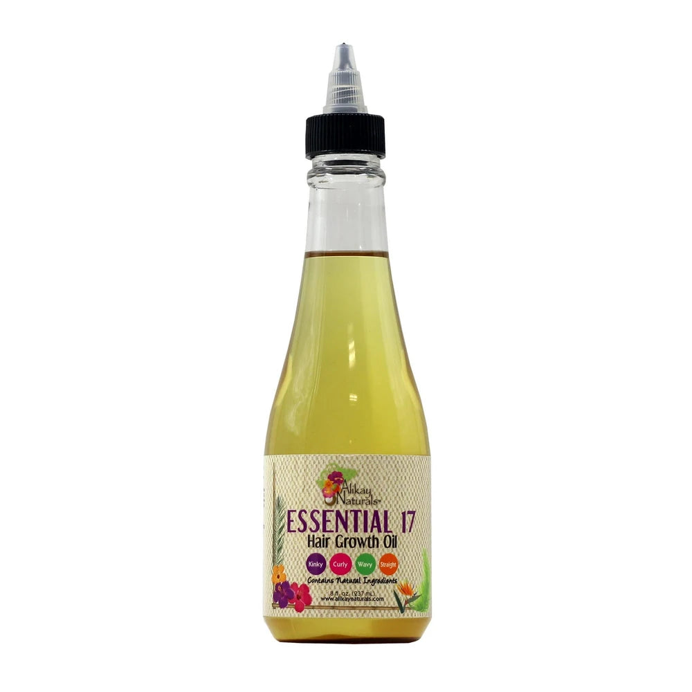 Alikay Naturals Essential 17 Growth Hair Oil 8 oz. All Hair Types 8 Fl. Oz (Pack of 12)