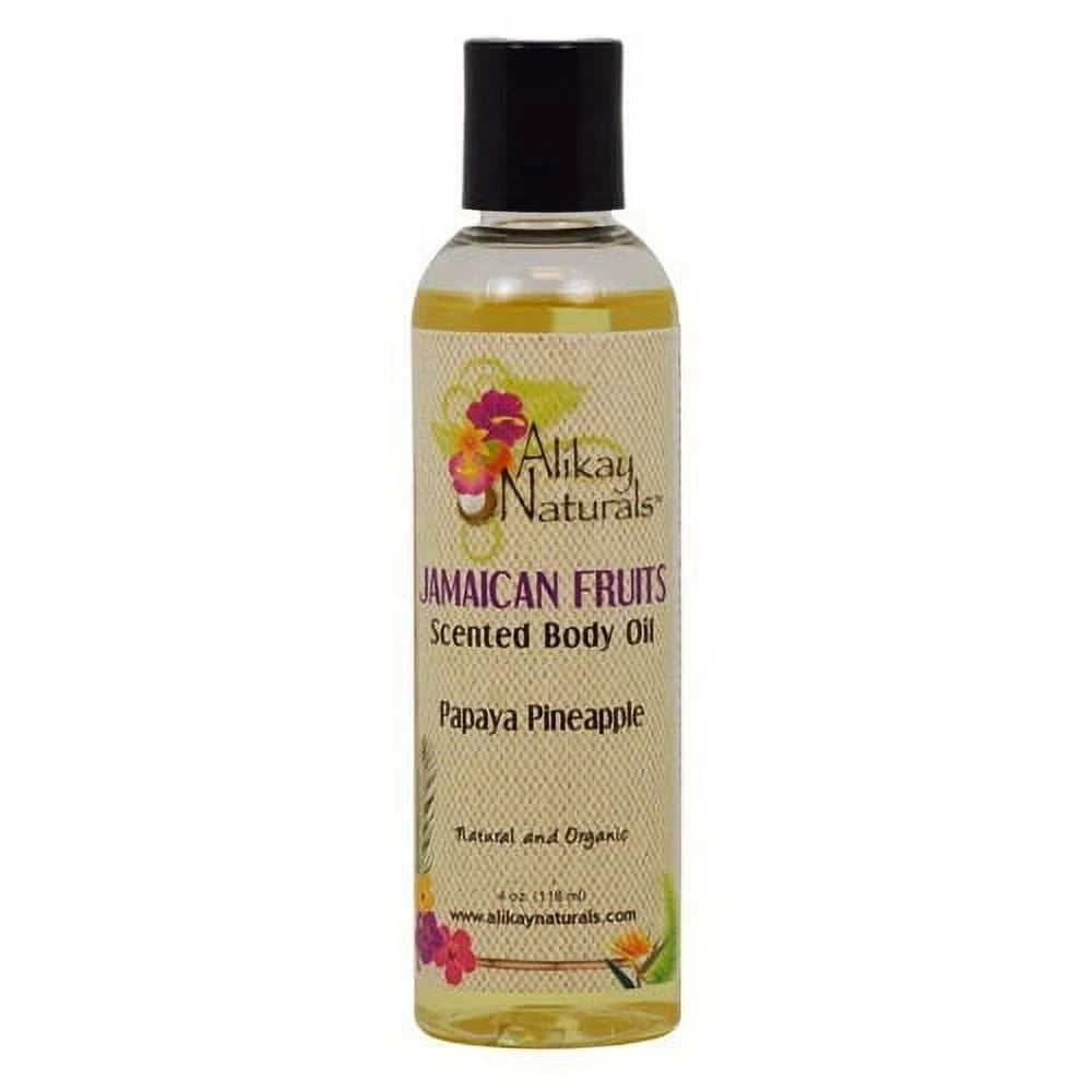 Alikay Naturals Jamaican Fruits Scented Body Oil Papaya And Pineapple 4 Oz 4 Oz (Pack of 12)