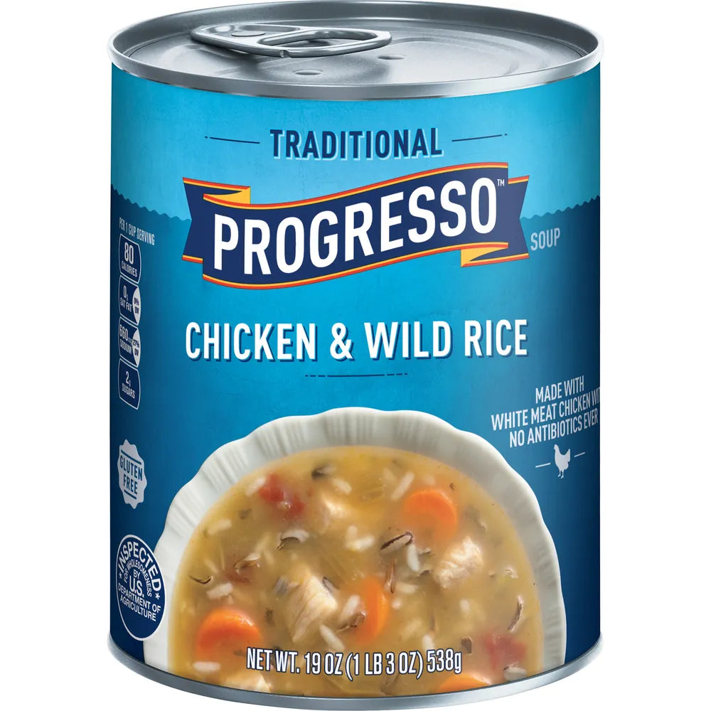 Progresso Traditional Chicken and Wild Rice Soups 19Oz (Pack of 12)