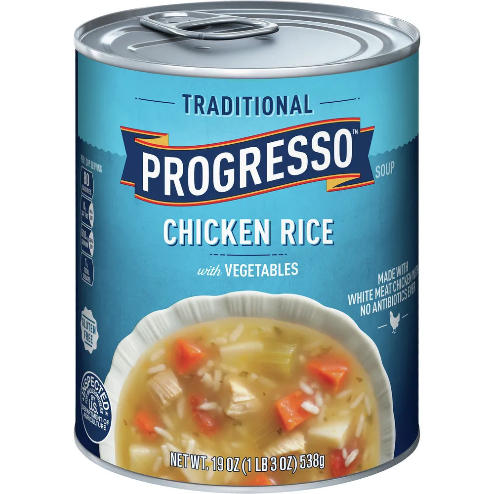 Progresso Traditional Chicken Rice with Vegetables Soups 19Oz (Pack of 12)