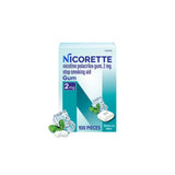 Nicorette 2mg Gum Stop Smoking Aid Fruit Chill 6.33Oz (Pack of 12)