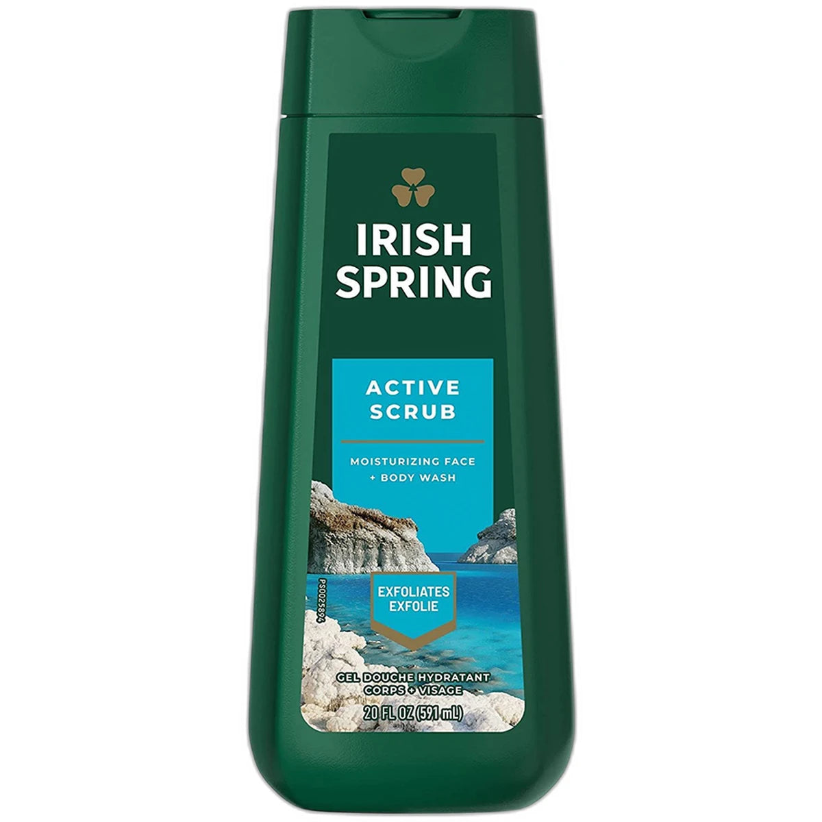 Irish Spring Active Scrub Body Wash for Men 20Oz (Pack of 4)