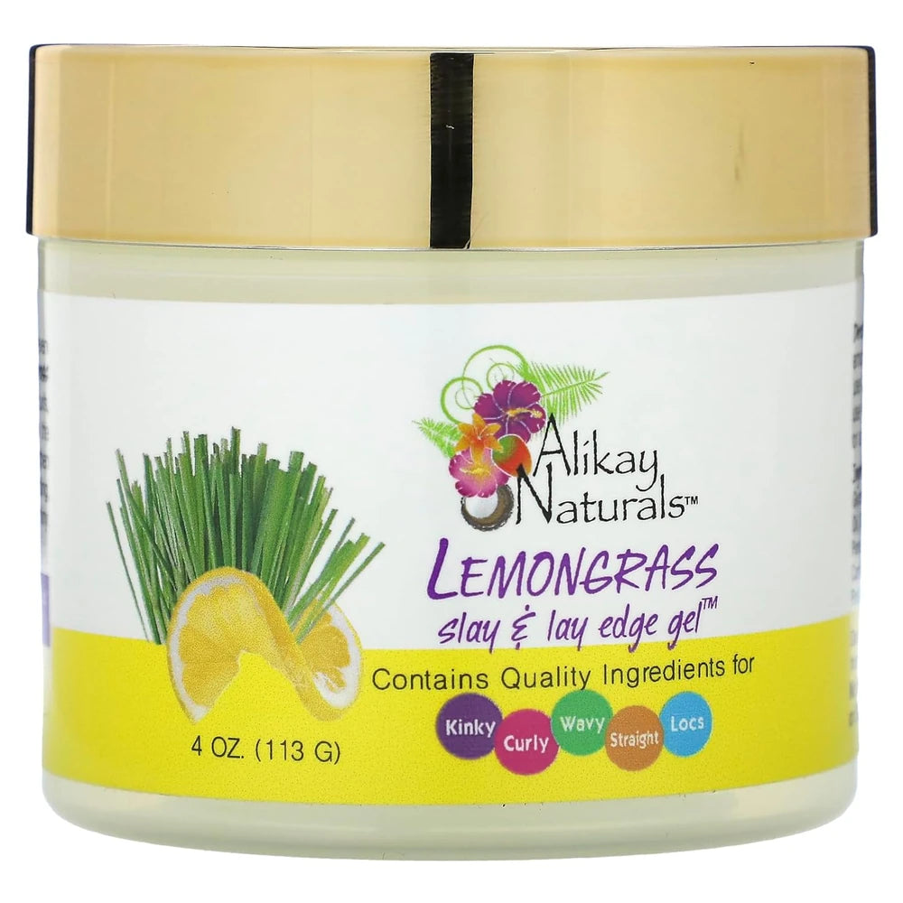 Alikay Naturals - Lemongrass Slay and Lay Edge Gel 4 Oz (Pack of 12)