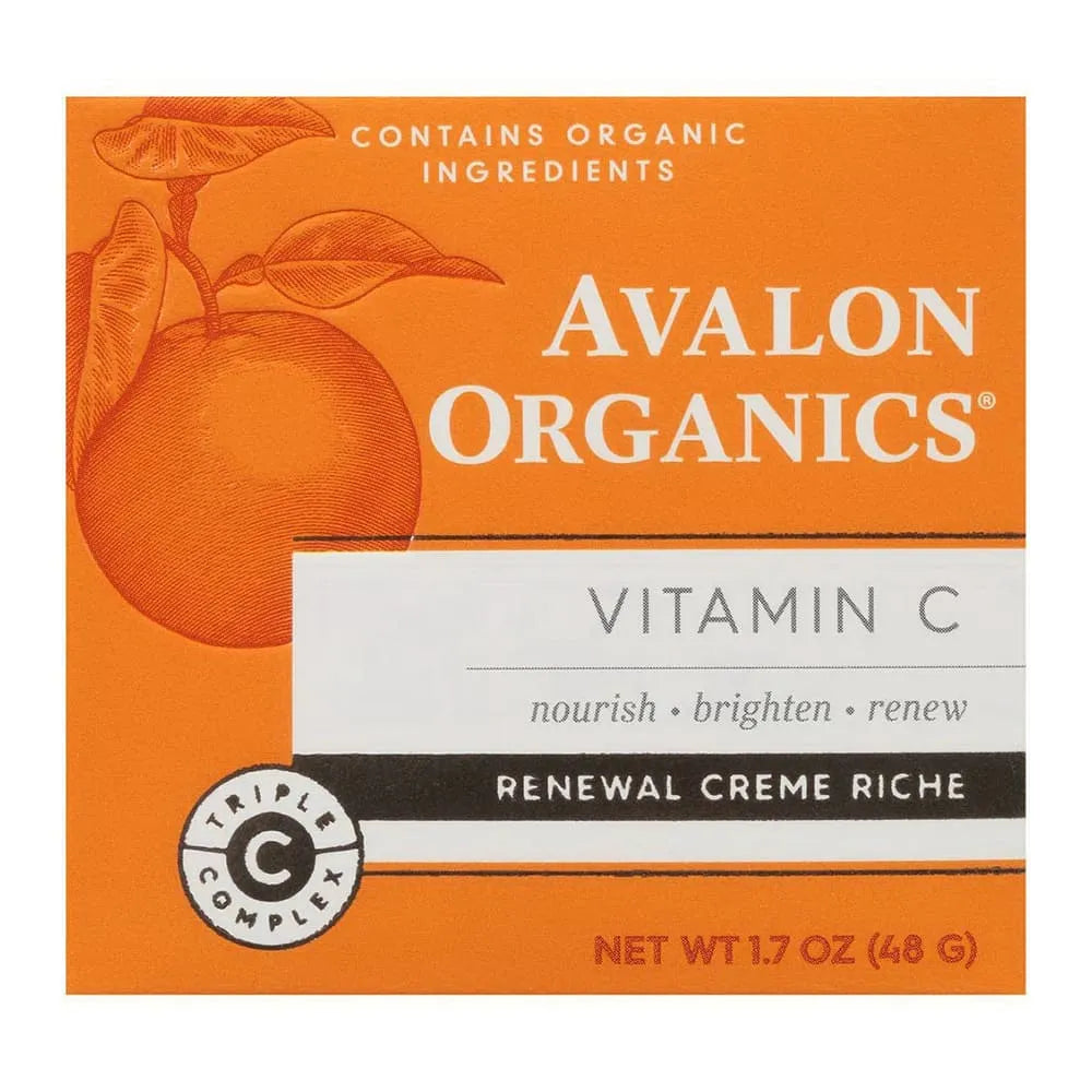 Avalon Organics Renewal Creme Riche With Vitamin C 1.7Oz (Pack Of 6)