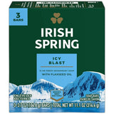 Irish Spring Deodorant Bath Bar Icy Blast 3.75Oz (Pack of 18)