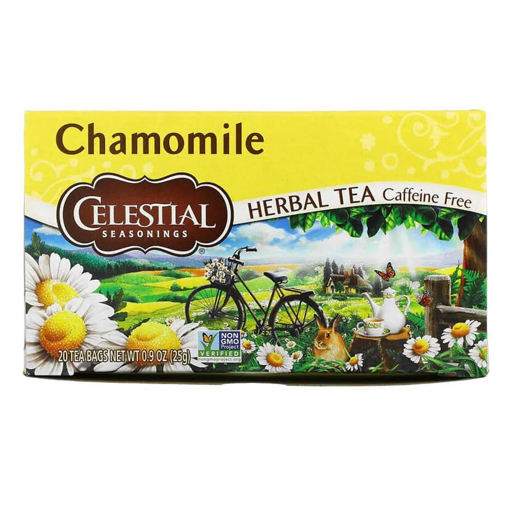 Celestial Seasonings Caffeine Free Chamomile Natural Herbal Tea 0.9Oz (Pack Of 6)