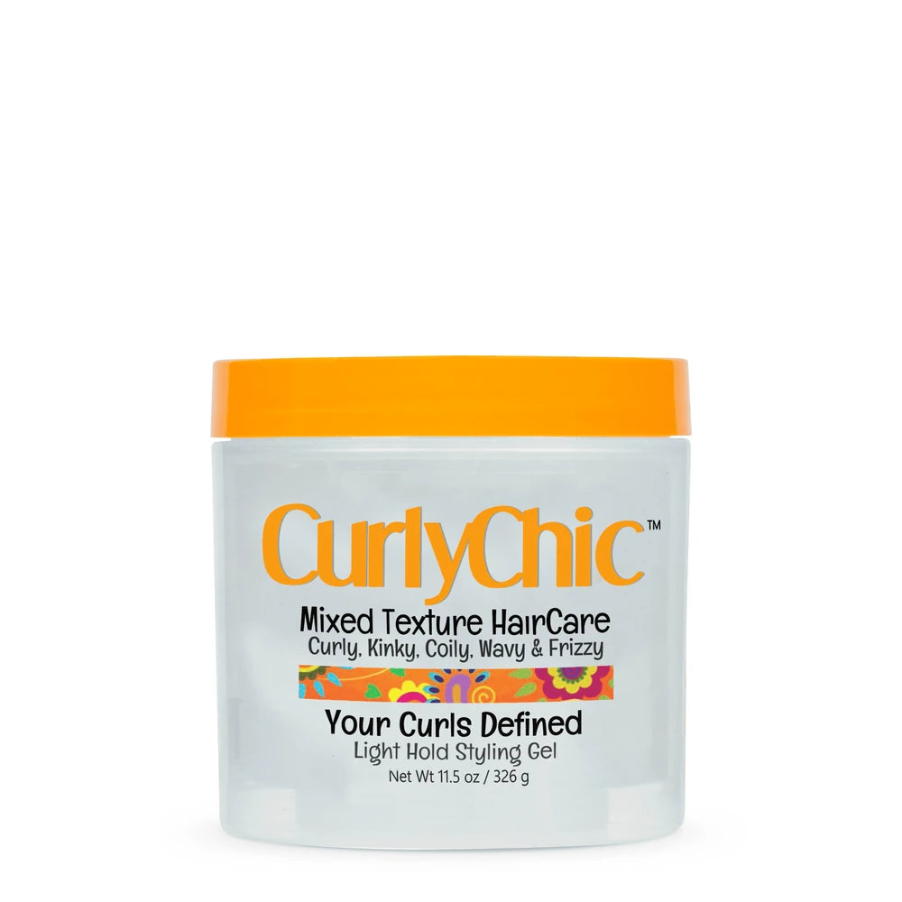 CurlyChic 11.5 Oz. Mixed Texture Hair Light Hold Styling Gel 11.5 (Pack of 6)