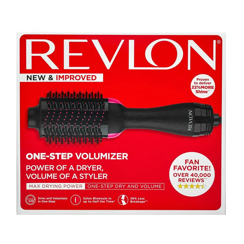 Revlon One Step Hair Dryer And Volumizer Hot Air Brush Black Blow Dryer 25.12 (Pack of 2)