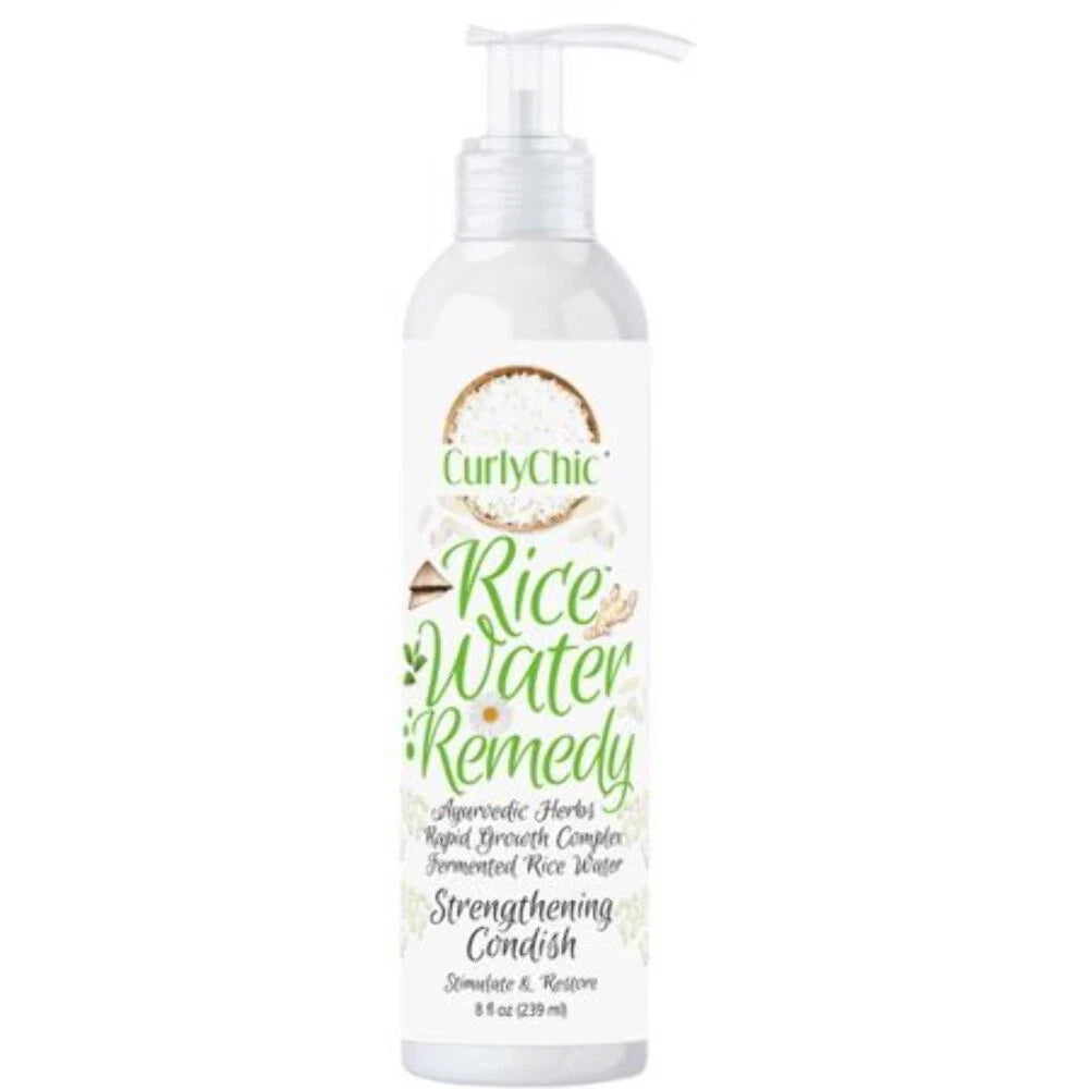 Curly Chic - Rice Water Remedy Strengthening Condish (STEP 3) 8 Fl. Oz (Pack of 6)
