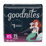 Goodnites Girls Nighttime Bedwetting Underwear XS 28 To 43 Lbs 21.92Oz (Pack of 4)