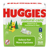 Huggies Natural Care Sensitive Baby Wipes Unscented 27.2Oz (Pack of 3)