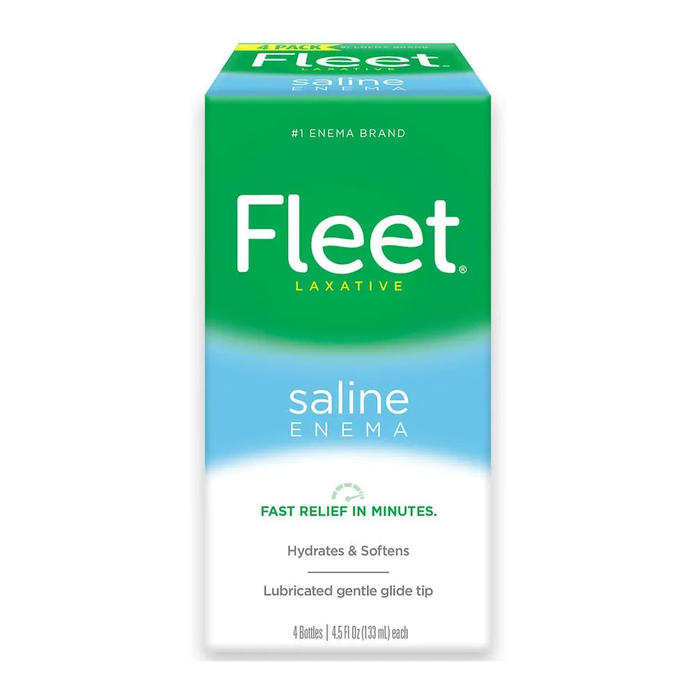 Fleet Enema Ready To Use Saline Laxative Regular 4.5Oz (Pack of 6)