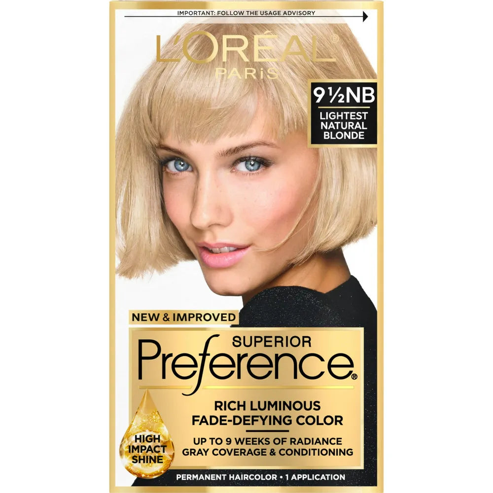 Loreal Superior Preference Hair Color 9.5Nb Lightest Natural Blonde1 Ea 3.2Oz (Pack of 12)