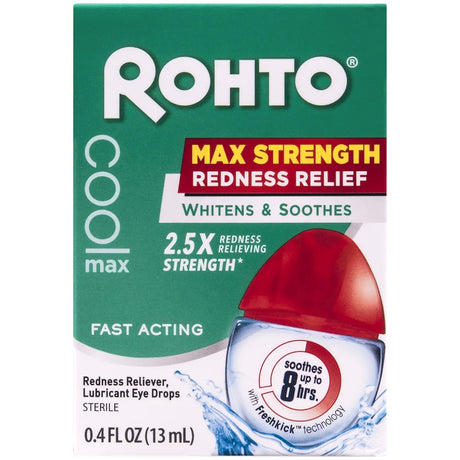 Rohto Cooling Maximum Redness Relief Eye Drops0.4Oz (Pack Of 24)