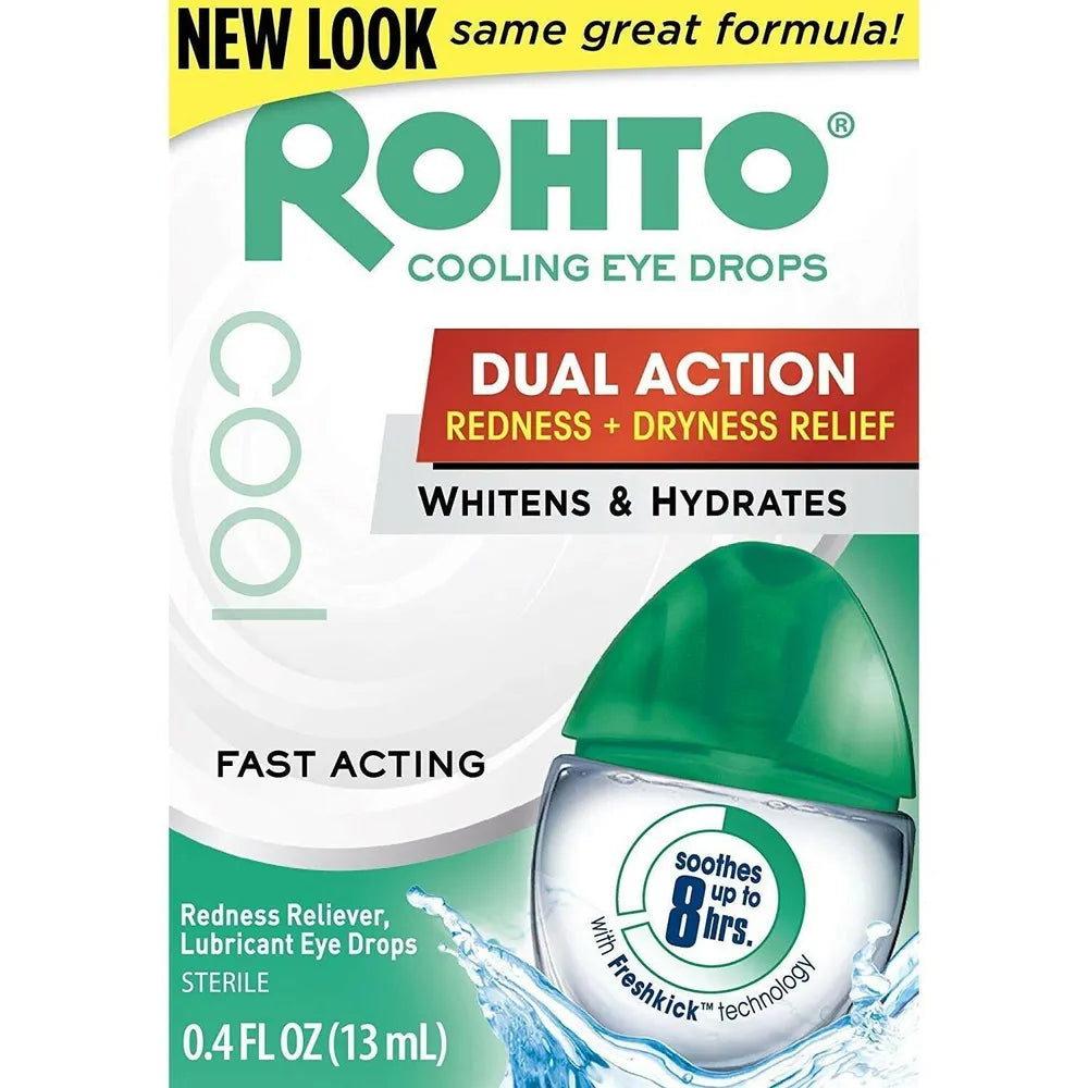 Rohto Lubricant Eye Drops Redness Relief Cooling 0.4Oz (Pack Of 24)