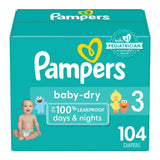 Pampers Baby Dry Diapers Size 3 82.88Oz(Pack of 1)