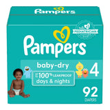 Pampers Baby Dry Diapers Size 4 78.4Oz (Pack of 1)