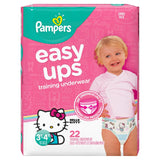 Pampers Easy Ups Girls Training Pants Jumbo Pack 3T to 4T 19.2Oz (Pack of 4)